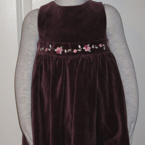 Gymboree Classic Holiday Plum Velvet Rosette Party